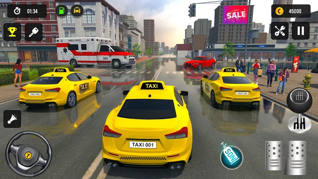 Taxi Simulator 3d Taxi Driver  [МОД Меню] Screenshot 4