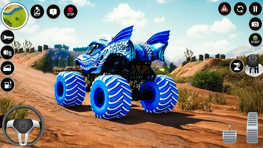 Extreme Monster Truck Game 3D (Монстр Трак Экстремальные Игры)  [МОД Много денег] Screenshot 1