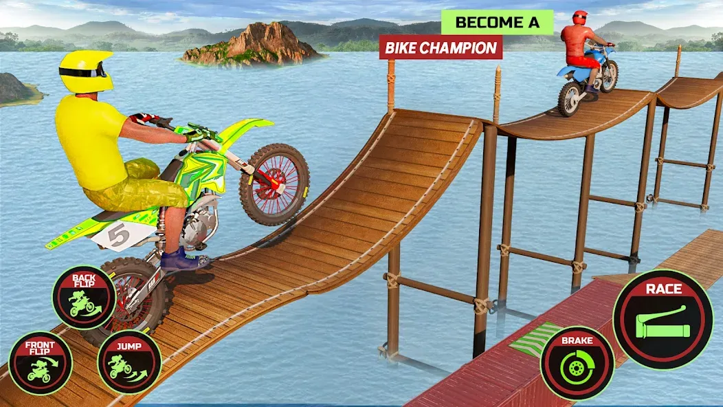 Motor Bike Stunt Racing Games (Мотор Байк Стант Гонки Игры)  [МОД Много монет] Screenshot 1