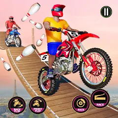 Взлом Motor Bike Stunt Racing Games (Мотор Байк Стант Гонки Игры)  [МОД Много монет] - стабильная версия apk на Андроид