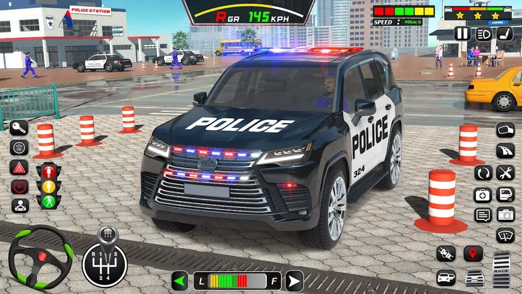 Police Car Driving School Game (Полицейская школа вождения автомобилей)  [МОД Бесконечные деньги] Screenshot 1