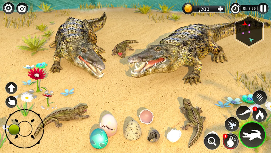 Hungry Animal Crocodile Games  [МОД Unlimited Money] Screenshot 3