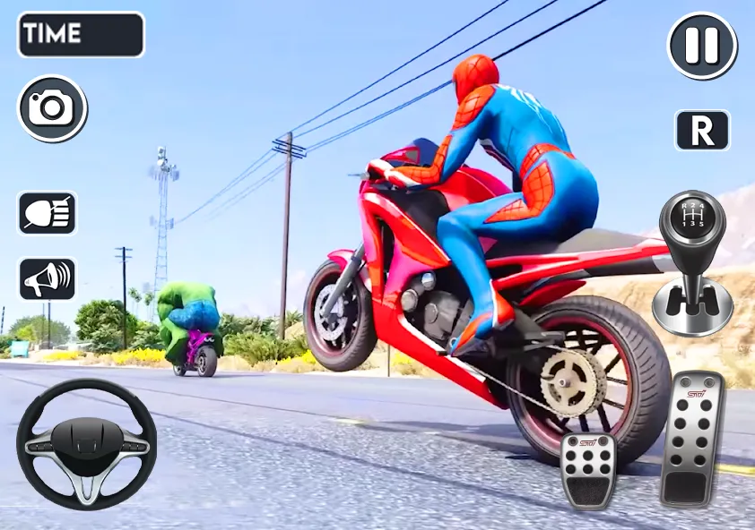 Spider Bike Stunt 3D Mega Ramp  [МОД Menu] Screenshot 1