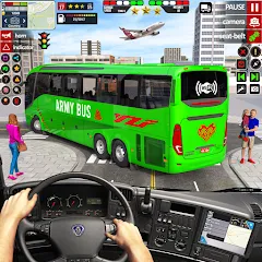 Взлом US Military Coach Simulator 3D  [МОД Mega Pack] - стабильная версия apk на Андроид