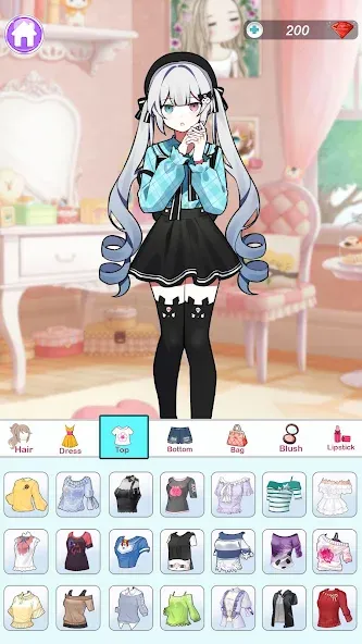 Anime Dress Up and Makeup Game  [МОД Много денег] Screenshot 3