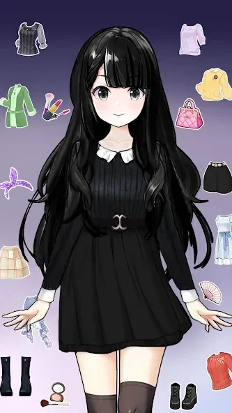 Anime Dress Up and Makeup Game  [МОД Много денег] Screenshot 4