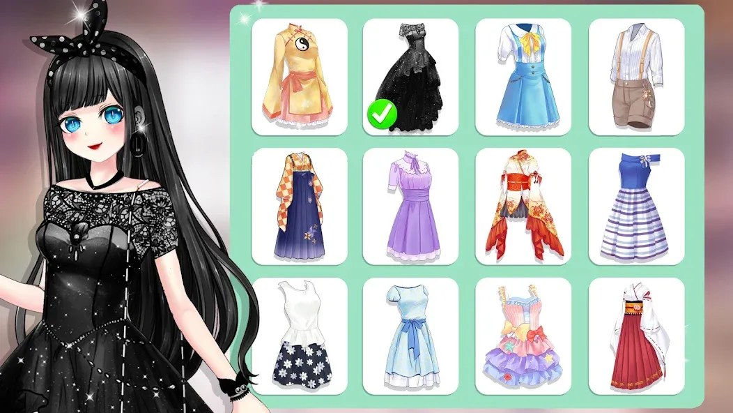 Anime Dress Up and Makeup Game  [МОД Много денег] Screenshot 5