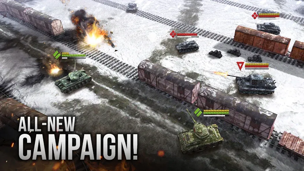 Armor Age: WW2 tank strategy (Армор Эйдж)  [МОД Unlimited Money] Screenshot 1