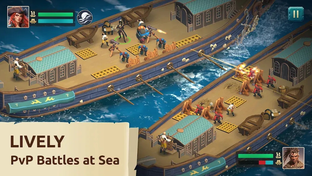 Pirate Ships・Build and Fight  [МОД Много монет] Screenshot 1