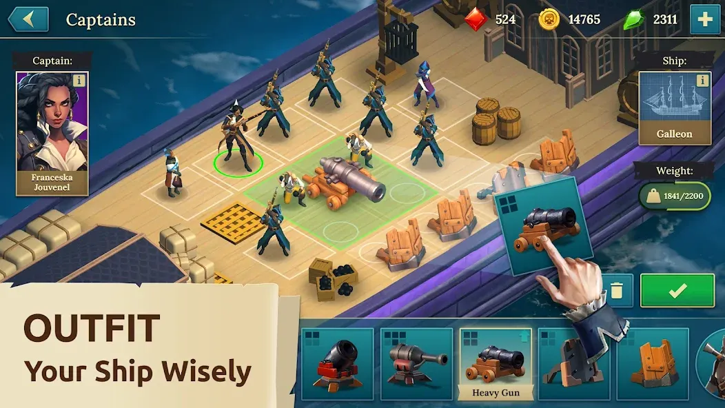 Pirate Ships・Build and Fight  [МОД Много монет] Screenshot 2