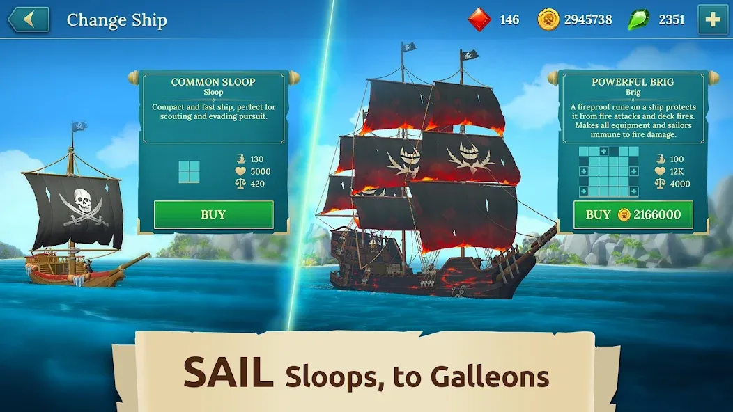 Pirate Ships・Build and Fight  [МОД Много монет] Screenshot 3