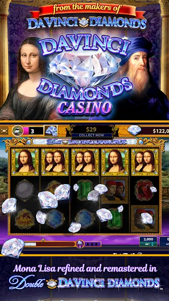 Da Vinci Diamonds Casino – Bes (Да Винчи Даймондс Казино)  [МОД Бесконечные монеты] Screenshot 1