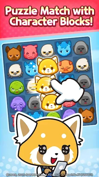 Aggretsuko : Match 3 Puzzle (Аггретсуко)  [МОД Mega Pack] Screenshot 1