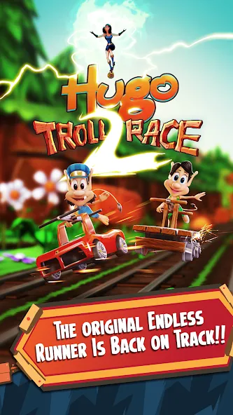 Hugo Troll Race 2: Rail Rush (Хуго Тролл Гонка 2)  [МОД Mega Pack] Screenshot 1