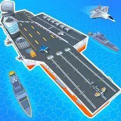 Взлом Idle Aircraft Carrier (Айдл Эйркрафт Кэрриер)  [МОД Mega Pack] - полная версия apk на Андроид