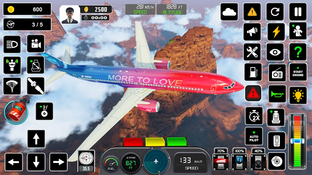 Pilot Flight Simulator Games  [МОД Menu] Screenshot 4