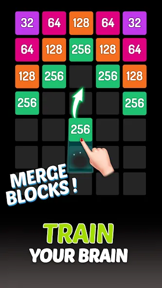 X2 Blocks - 2048 Number Game (Блоки)  [МОД Все открыто] Screenshot 2