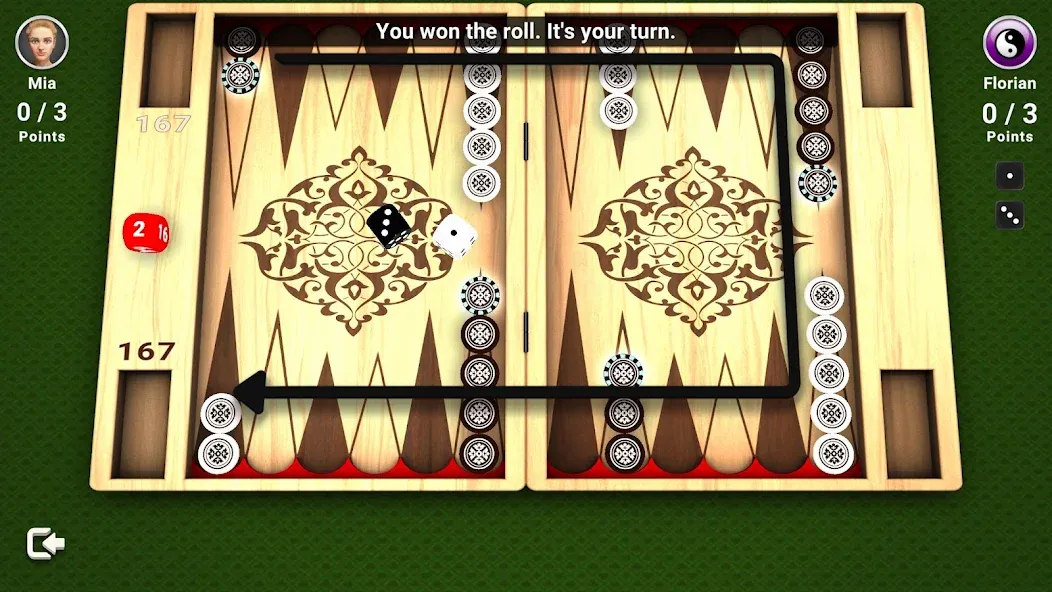 Backgammon -  Board Game  [МОД Unlocked] Screenshot 3