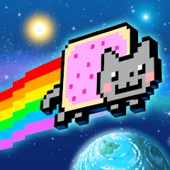 Взлом Nyan Cat: Lost In Space (Нян Кэт)  [МОД Все открыто] - стабильная версия apk на Андроид