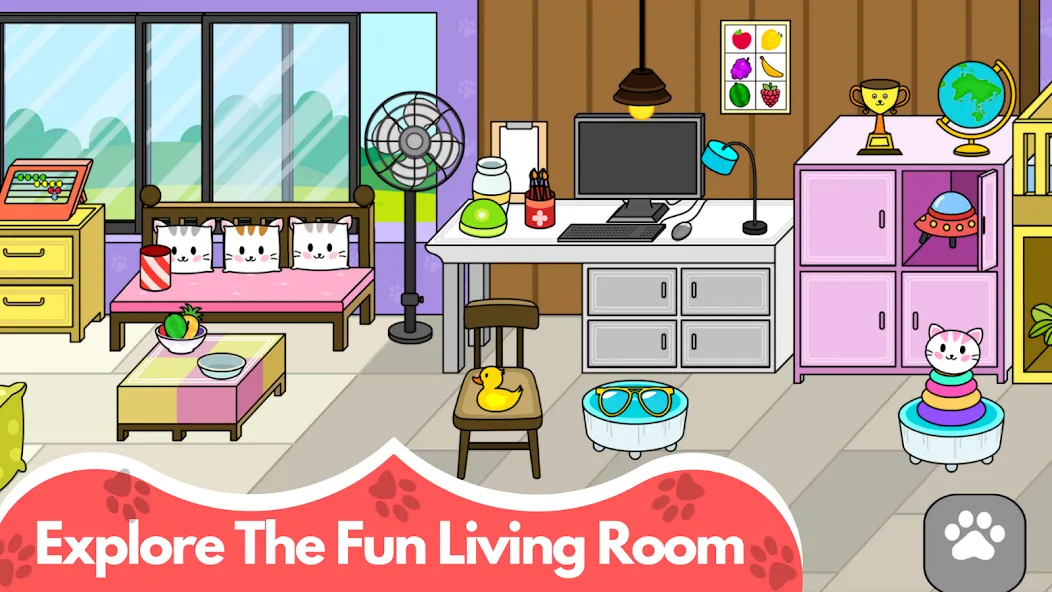 My Cat Town - Cute Kitty Games  [МОД Все открыто] Screenshot 2