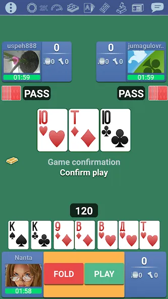 Thousand 1000 Online card game  [МОД Menu] Screenshot 1