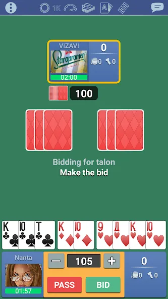 Thousand 1000 Online card game  [МОД Menu] Screenshot 3