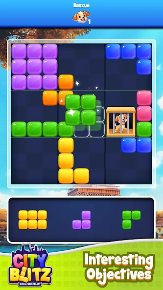 City Blitz-Block Puzzle Blast (Блок Головоломка Кинг)  [МОД Бесконечные монеты] Screenshot 3