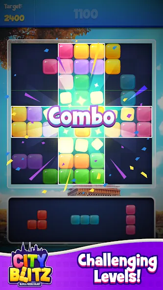 City Blitz-Block Puzzle Blast (Блок Головоломка Кинг)  [МОД Бесконечные монеты] Screenshot 4