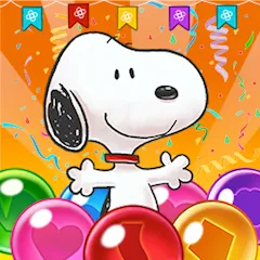 Скачать взлом Bubble Shooter - Snoopy POP! (Бабл шутер)  [МОД Много монет] - стабильная версия apk на Андроид