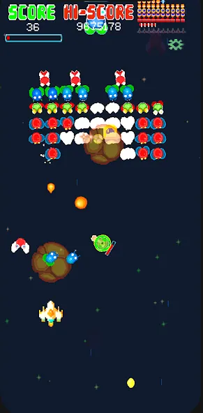 Galaxiga Retro Arcade Action (Галаксига Ретро Аркейд Экшн)  [МОД Меню] Screenshot 2