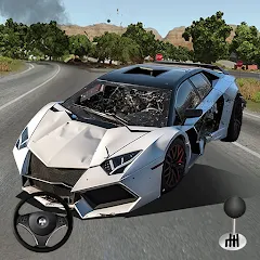 Скачать взлом Mega Car Crash Simulator (Мега Кар Краш Симулятор)  [МОД Много монет] - последняя версия apk на Андроид