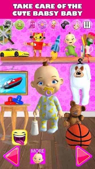 Talking Babsy Baby  [МОД Бесконечные монеты] Screenshot 1