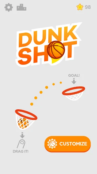 Dunk Shot (Данк Шот)  [МОД Бесконечные монеты] Screenshot 1