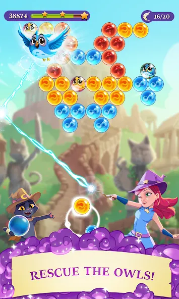 Bubble Witch 3 Saga (Бабл Витч 3 Сага)  [МОД Бесконечные деньги] Screenshot 1