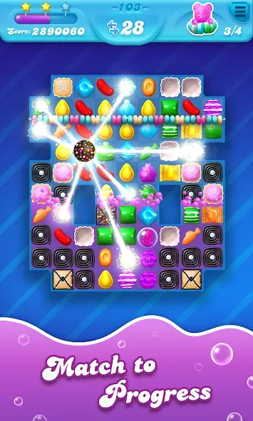 Candy Crush Soda Saga (Кенди Краш Сода Сага)  [МОД Много монет] Screenshot 2