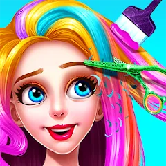 Взломанная Girls Hair Salon  [МОД Бесконечные монеты] - последняя версия apk на Андроид