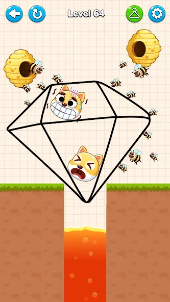 Draw to Save - Save the Dog  [МОД Unlimited Money] Screenshot 5