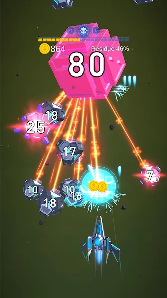 Dust Settle 3D - Galaxy Attack (Даст Сеттл 3Д)  [МОД Меню] Screenshot 3