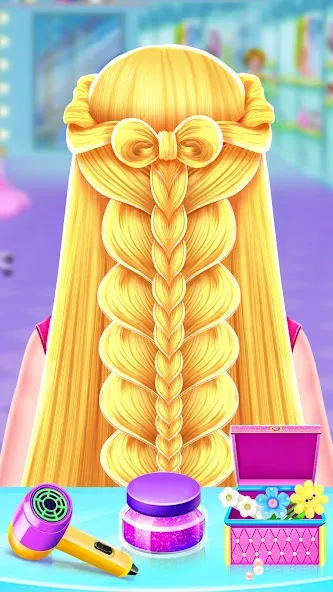 Braided Hair Salon Girls Games  [МОД Много монет] Screenshot 1