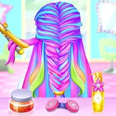 Скачать взломанную Braided Hair Salon Girls Games  [МОД Много монет] - последняя версия apk на Андроид