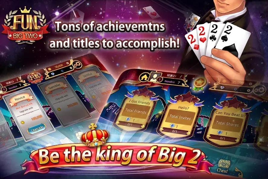 Fun Big 2 Taiwan: Card Craze (Фан Биг 2 Тайвань)  [МОД Бесконечные деньги] Screenshot 5