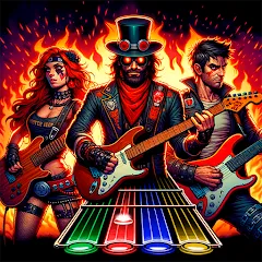 Взломанная Guitar Hero Mobile: Music Game (Гитар Хиро Мобайл)  [МОД Бесконечные монеты] - последняя версия apk на Андроид