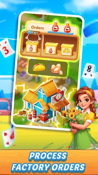 Solitaire Farm Adventure (Солитер)  [МОД Unlimited Money] Screenshot 3