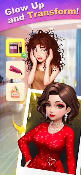 Merge Lover: Story & Makeover (Мердж Ловер)  [МОД Бесконечные монеты] Screenshot 2