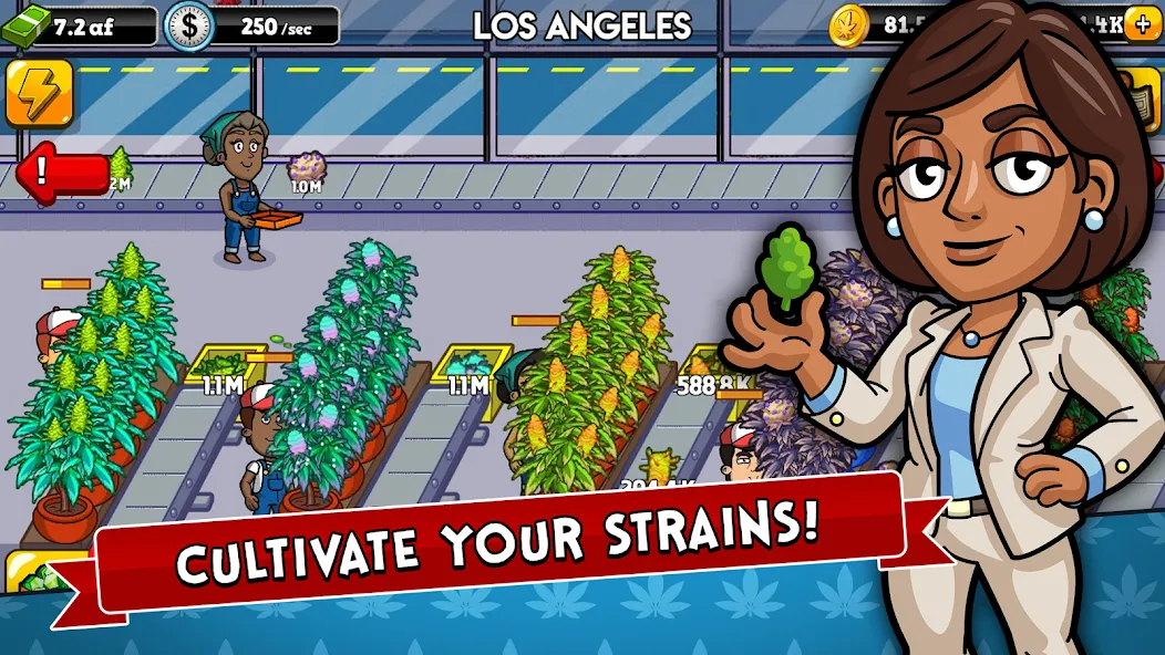 Weed Inc: Idle Tycoon (Уид Инк)  [МОД Unlocked] Screenshot 1