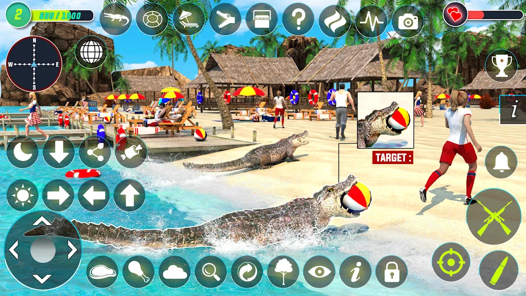 Crocodile Hunting Animal Games (Крокодил Охота Игры с животными)  [МОД Меню] Screenshot 3