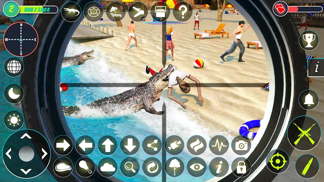 Crocodile Hunting Animal Games (Крокодил Охота Игры с животными)  [МОД Меню] Screenshot 4