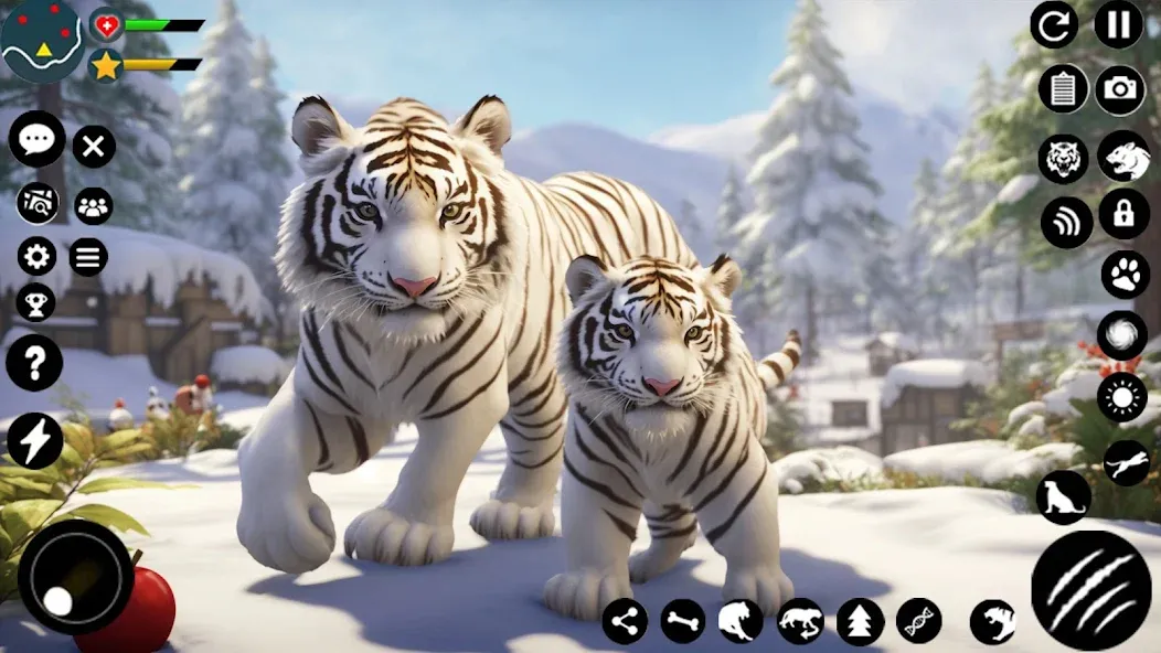 Arctic White Tiger Family Sim  [МОД Много монет] Screenshot 5