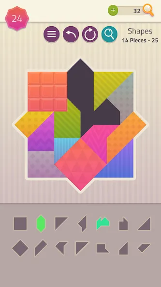 Polygrams - Tangram Puzzles (Полиграммы)  [МОД Много денег] Screenshot 4