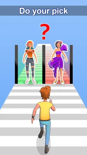 Girl Run 3D - Fun Running Game (девушка бежит)  [МОД Mega Pack] Screenshot 3